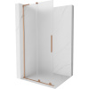 Mexen Velar L, posuvná sprchová zástena Walk-in 90 x 200 cm, 8mm sklo námraza, medená matná, 871-090-003-33-65