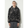 Bavlnená mikina adidas Originals Tie-Dyed Hooded Aop pánska, čierna farba, s kapucňou, vzorovaná, IZ2508