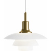 Závesná lampa PH so skleneným tienidlom 33 cm mosadz