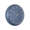 Nástěnné hodiny Globe modré 40cm, Design Armando BreeveldKARLSSON (Barva - tmavě modrá)