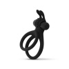 Easytoys Share Ring Double Vibrating Cock Ring with Rabbit Ears Black
