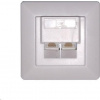 OEM Zásuvka UTP 2x RJ45 Cat6, dvojitá svorkovnica, zapustená