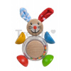 Drevená hrkálka Rabbit 2in1 Baby Eichhorn zajačik s guličkami v brušku od 3 mes