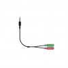 GENIUS ACC-100 audio adaptér 2x female 3,5mm jack na 1x male 3,5