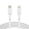 BELKIN kabel USB - C - Lightning, 1m, bílý CAA003bt1MWH