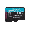 Kingston MicroSDXC karta 256GB Canvas Go! Plus, R:200/W:160MB/s, Class 10, UHS-I, U3, V30, A2 + Adaptér SDCG4/256GB