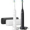 Philips Sonicare 5500 Black and White 1+1 elektrická sonická zubná kefka (HX7119/01) s cestovným puzdrom, biela 1ks + čierna 1ks, 1x1 set