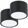 Stropné svetlo IMMAX NEO súprava 2x RONDATE Smart stropné svietidlo 15cm 12W čierne Zigbee 3.0 + DO (07023L-15BD)