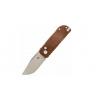 Vega Fox Knives BF-758 MIB BLACK NU-BOWIE vreckový nôž 6 cm, Stonewash, hnedá, Micarta