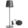 Deko Light 620201 Canis akumulátorová stolná LED lampa 3.5 W teplá biela sivá; 620201