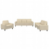 3-dielna sedacia súprava, krémová, čalúnená látkou