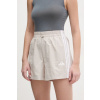 Šortky adidas Essentials dámske, šedá farba, s nášivkou, vysoký pás, JC8165 S