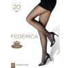 Dámské vzorované punčochové kalhoty Federica 20 nero XL/176-182/116