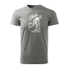 Sablio Tričko s potlačou Skate or Die Keep or Rolin - šedé 3XL
