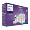 AVENT Novorodenecká SADA Natural Response plastová fľaša 4x (2x125 ml, 0m+; 2x 260 ml, 1m+) cumlík, kefka na fľašu,