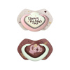 Canpol babies Set symetrických silikónových cumlíkov Light touch 6-18 m Sleepy koala Ružový