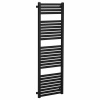 CERANO - Kúpeľňový radiátor Vincenzo - bočné pripojenie - 500W - čierna matná - 1330x450 mm