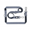 Max&Molly Multi-Leash Mykonos Black - odnímateľné vodítko pre psa, grécky vzor, 200cm - XS
