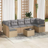zahrada-XL Súprava záhradných pohoviek 8 pcs Béžová, šedá 55 x 55 x 37 cm 3354969