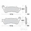 Brzdové doštičky Standard TRW Alternative: 7321003 pre Suzuki Intruder VLR C1800R 2008-2013