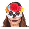 Škraboška Day of the Dead Catrina s kvetinami