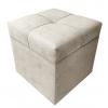 Taburetka Well Done s kockou na uskladnenie 1 mäkká 40x40 rôznych farieb Barva: 21 světlé béžová rôzne farby
