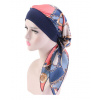 Šatka na hlavu - tmavo modrá so vzorom