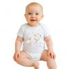 Detské body s potlačou New Baby Husičky - krátky rukáv Biela 86 (12-18m)