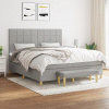 zahrada-XL Boxspring posteľ s matracom bledosivá 180x200 cm látka 3137173