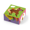 Viga Drevené puzzle kocky pre najmenších Farma 9x9x4 plnofarebný motív