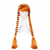 bHome Anna Frozen zlatohnedá parochňa s vrkôčiky 60cm