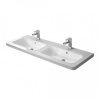 Duravit DuraStyle - Dvojumývadlo do nábytku 1300x480 mm, s prepadom, biela 2338130000