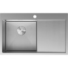 Mexen Exar nerezový drez 1-komorový s odkvapkávacou plochou ľavý 780 x 480 mm, inox HC - 6433781010L-01HC