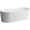 LAUFEN Val voľne stojaca vaňa z materiálu Sentec, odtok v strede, 1600 x 750 x 520 mm, biela, H2302820000001