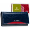 Peňaženka - Peterson Peterson Wallet Natural Leather Red, Navy Blue PTN PL-467 D.Blue-Re-Women's Product (Pánska kožená peňaženka Rovicky na veľké doklady)