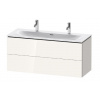 Duravit L-Cube - Umývadlová skrinka 55x122x48 cm, 2 zásuvky, lesklá biela LC630902222