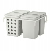 Plastový odpadkový kôš Ikea 40 l, sivý