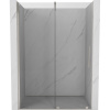 Mexen Velar, posuvné sprchové dvere do otvoru 130 cm, 8mm číre sklo, brúsená oceľ, 871-130-000-01-97