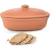 Keramická nádoba na uchovávání pečiva MAXI, oválná, terakotová - RÖMERTOPF (Keramický chlebník MAXI, oválný, terakotový - RÖMERTOPF)
