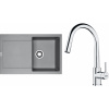 Set Franke G258ŠK (dřez MRG 611 Šedý kámen + baterie FS 3229.031 LINA NEW Chrom) 114.0700.719