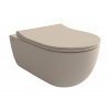 V-Tondo - Závesné WC 545x360 mm Rimless + slim sedátko, SoftClose - SET, jazmínová matná