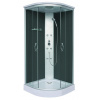 Sanotechnik Rakúsko Sanotechnik QuickLine Punto, sprchový box štvrťkruh 90x90x215cm, čierny, CL07