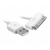 Kábel Ttec USB - Apple 30-pin 1,2 m biely