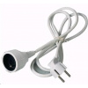 PREMIUMCORD Predlžovací prívod 230V 10m, 1 zásuvka (M/F) biela