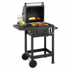 GRIL NA DREVENÉ UHLIE BBQ S TEPLOMEROM, ROŠTOM, POKRIEVKOU A OBALOM MISSOURI 86CM