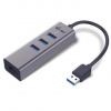 i-tec USB 3.0 Metal HUB 3 Port + Gigabit Ethernet U3METALG3HUB