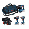 Súprava Bosch COMBI 18V GBH 18V-22 GSR 18V-65 GDX 18V-285 3x5Ah + NABÍJAČKA TAŠKA