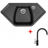Granitový drez Sinks NAIKY 980 Metalblack + drezová batéria VITALIA GR