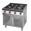 KROMET Plynový sporák so 4 horákmi 1x4,5 kW + 1x7,5 kW + 2x9 kW na otvorenom podstavci, 900x900x900 mm | KROMET, 900.KG-4.S.