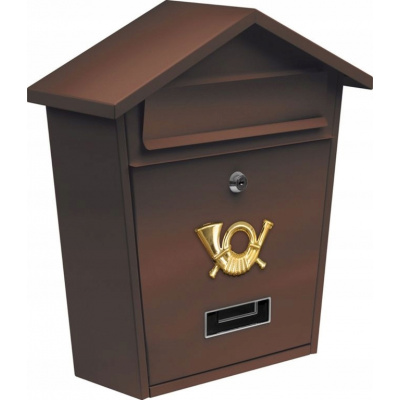Poštová schránka - Poštová schránka so strieškou - hnedá (Poštová schránka - Poštová schránka so strieškou - hnedá)